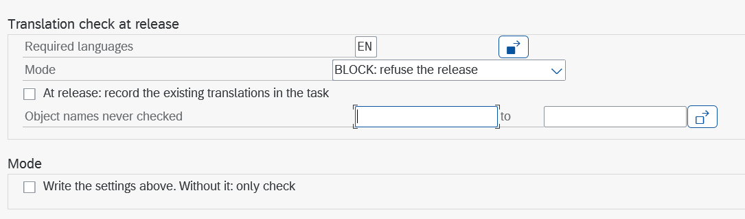 ZTR_SETUP with the block "Translation check at release"