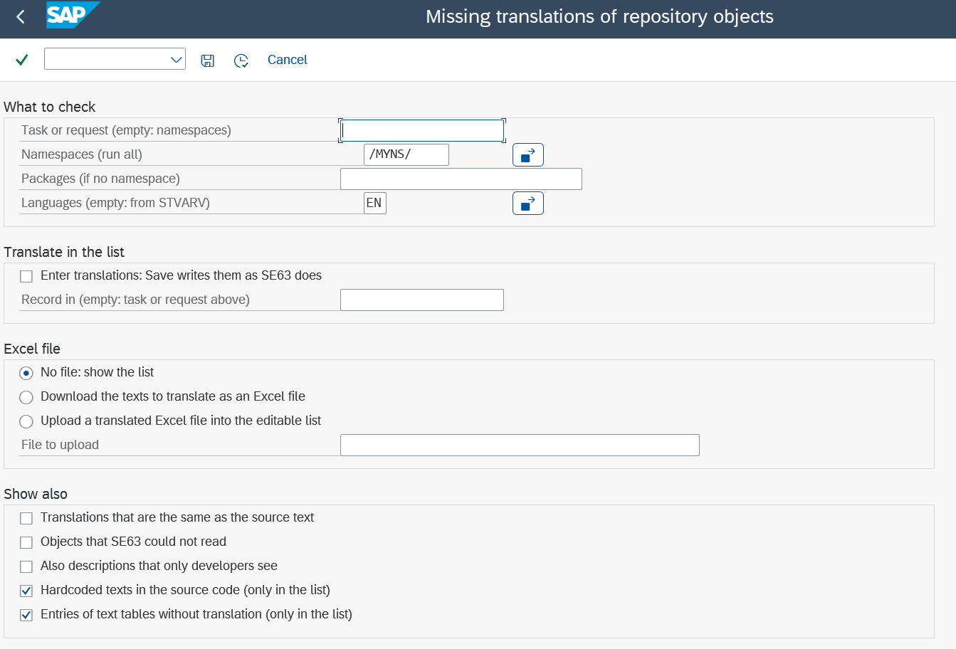 ZTR_TRANSL_REPORT selection screen